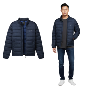 Lightweight Blue puffer jacket