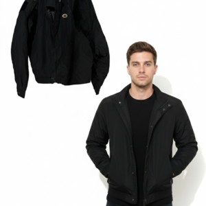 lightweight black zipper jacket