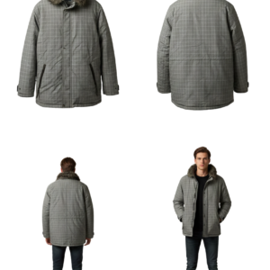 FrostShield Men’s Green Winter Overcoat