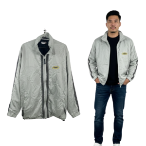 Classic Grey Windbreaker Jacket